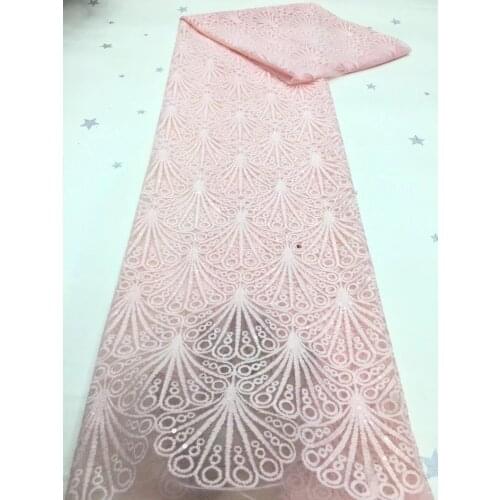 The Latest African Sequin Lace Fabric 2021 High Quality Lace French Sequence Tulle Lace Nigeria Wedding Lace Fabric D4208