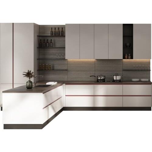 Overall cabinet custom kitchen cabinet full house decoration quartz stone countertop kitchen cabinet custom-made open modern