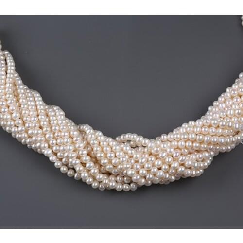 Wholesale White 5-6mm Natural Potato Shape Freshwater Pearl Beads For Elegant Jewelry