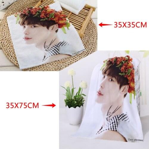 Custom Lee Jong Suk 35x75cm Face Towels Facecloth Microfiber Washcloth Quick drying Sports Towel