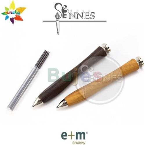 Original Germany e+m 006 Whale curve log automatic pencil 2.0mm Black / olive Drafting drawing Stationery supplies
