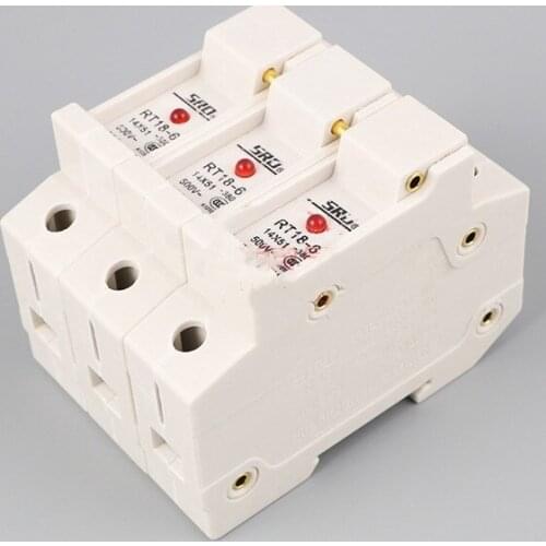 Fuses base: RT18-63X 63A 3P 380V-500V / RT18-63X 3P 500V-690V ( Rail mounting / Fuse for 14*51 size )