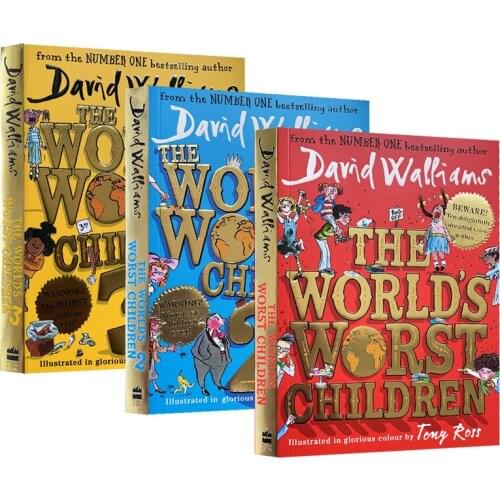 8-15 year 3 book/set The WorldS Worst David WalliaChildren Children English picture books Fantasy Collection of short stories