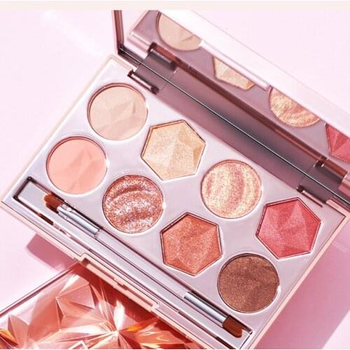 8-color Glitter Eyeshadow Palette Pearlescent Eye Board Matte Makeup Palette Female Cosmetics Lasting and Natural