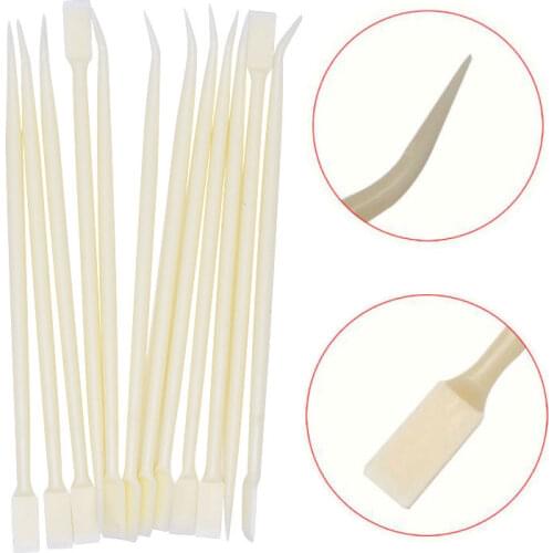 20Pcs 2 Way Plastic False Eyelash Perming Stick Tool Eyelash Tweezers with Hot Glue Spoon Fake Eye Lash Curler Applicator