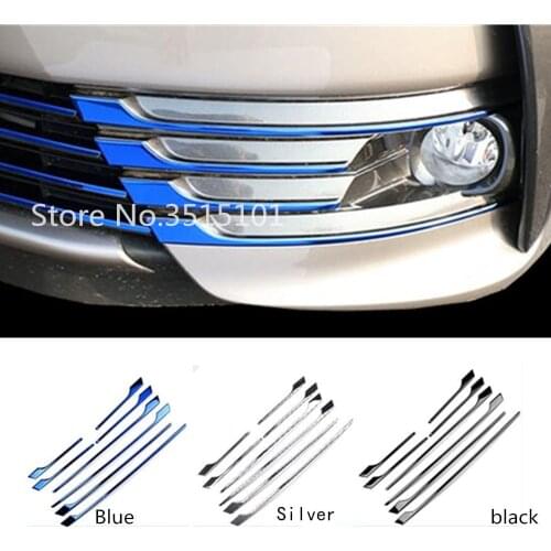 Car Front Fog Light Lamp Stainless Steel Frame Grill Grille Stick Cover Trim 8pcs For Toyota Corolla Altis 2017 2018 2019
