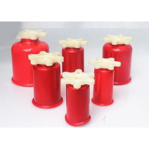 Genuine high quality thickened hand twist vacuum red cupping set 6 pcs acupuncture massage cup