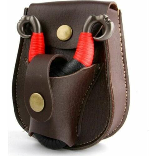 Professional Steel Ball Slingshot Package Outdoor Sports Leather Slingshot Bag Back Through The Belt For Hunting Shooting