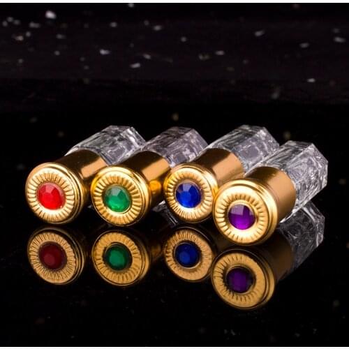 3ml 6ml 9ml 12ml Clear Roll On Roller Bottle For Essential Oils Refillable Perfume Bottle Deodorant Containers with Gold lid