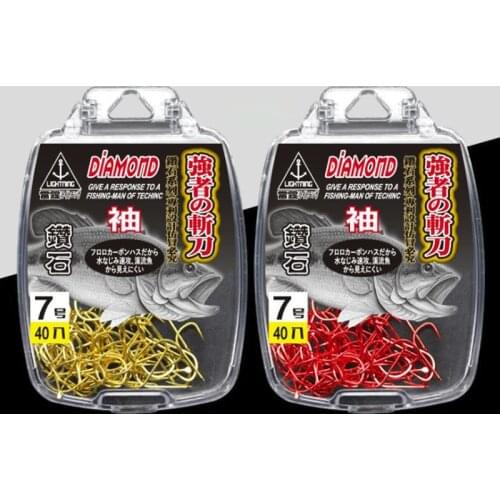 DYGYGYFZ 40pcs/ Box Small Fishing Hooks for Panfish Perch Trout Sunfish Crucian Barbed and Barbed Fishhook Fishing Tools