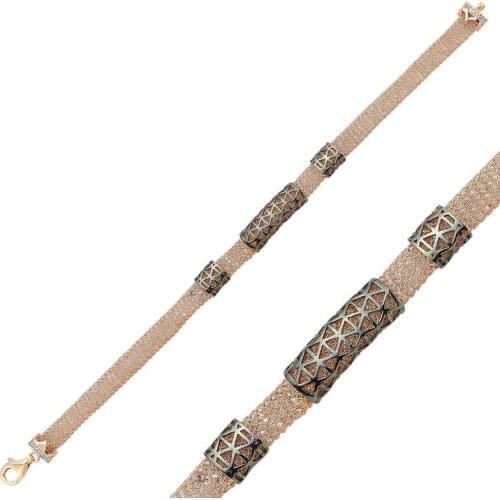 Silver with Stone , Netted Wristband for Women , Stylish, Aesthetic and Flashy, Bracelet Types for Women