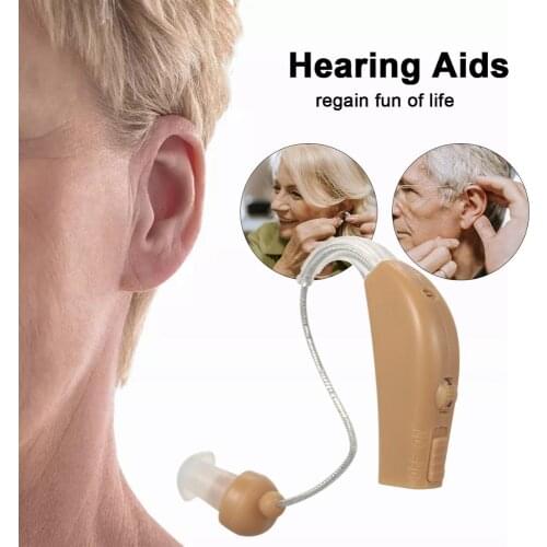 Hearing Aids Sound Amplifier Hearing Enhancement Device with Charging Base Cleaning Brush Silicone Ear Plugs for Adults Seniors