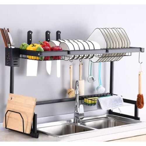 Stainless Steel Dish Racks Drain Baskets Kitchen Storage Sink Organizer Fruits Baskets Kitchen Accessories Organizer Diy