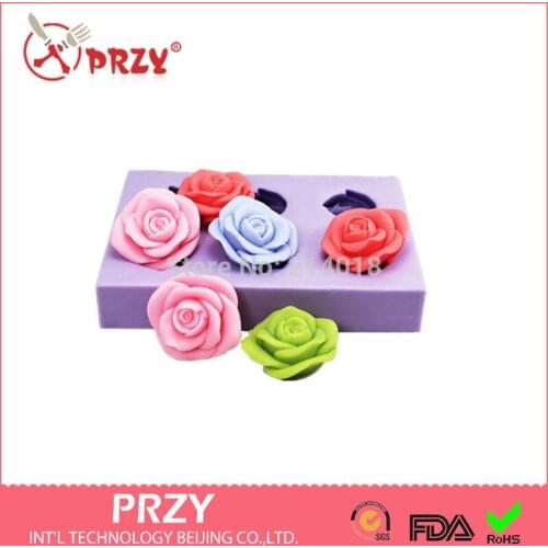 Stereo rose soaps mold rose silicone soap mold silicon fondant Cake decoration mold wholesale handmade soap mold