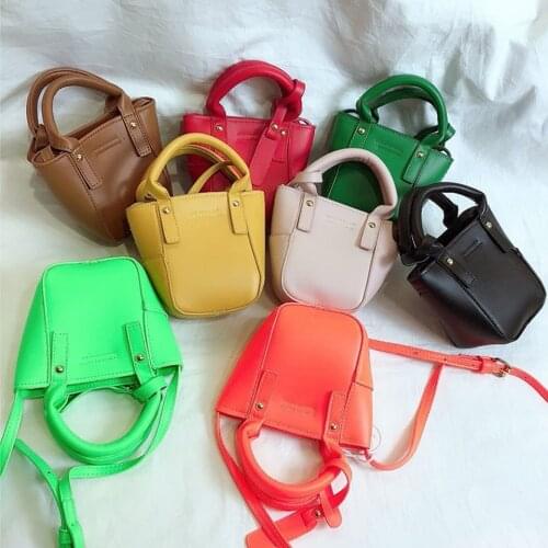 Girls Shoulder Bag Neon Green PU Leather Messenger Handbag Satchel Bags Kids Crossbody Bags Children Princess Coin Purse Snack