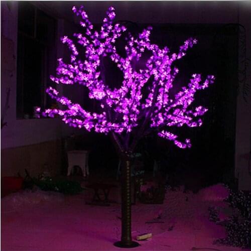 LED Artificial Cherry Blossom Tree Light Christmas Light 1248pcs LED Bulbs 2m/6.5ft Height 110/220VAC Rainproof Outdoor Use Free