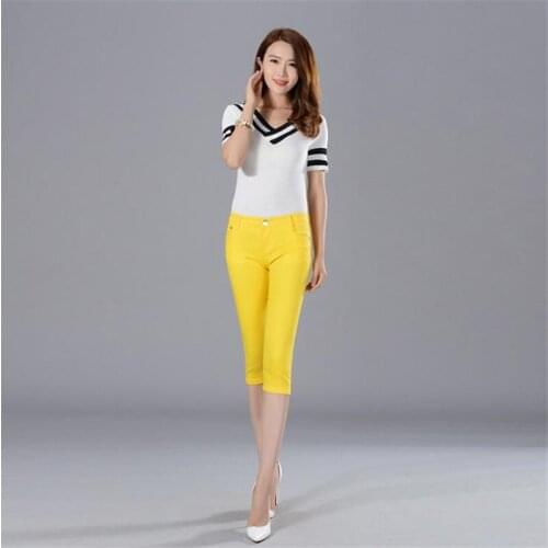 Female Summer plus size Leggings Pencil Pants Bodycon Slim Leggings Capris skinny trousers oversized stretch Pantacourt jeans