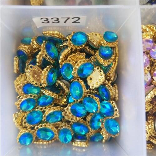 10pcs/bag Shiny Round/Waterdrop Crystal Nail Rhinestones For Nails Art Decorations Ruby Strass Gem Charms Nail Jewelry 3361-3380