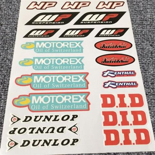 2 Pieces Emblem Sticker Decal Motorcycle For “Wp Suspension” Fairing decorative decals