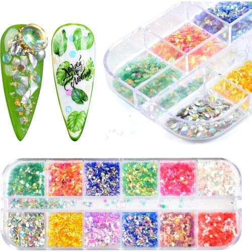 Nail Art Spangles Rose Gold Mirror Mermaid Flakes 3D Nail Glitter Sequins Makeup Tool Hexagon Slice Decoration Tips