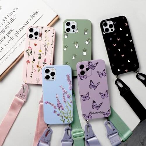 For iPhone Xs Max XR Xs X 8 7 Plus 6 6S 5 5S SE 2020 Case Crossbody Lanyard Funda For iPhone 8Plus 7Plus XSMax SE2020 Back Cover