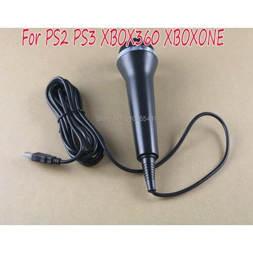 1PC Black Stereo Wired Microphone Professional USB Microphone Universal for PS4/PS3/Xbox One/Xbox 360/Wii/PC Computer