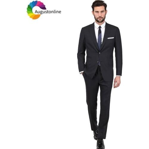2019 Black Business Suits Men Suits For Wedding Blazer Tailored Made Slim Fit Formal Tuxedo Best Man Terno Masculino 2Pieces