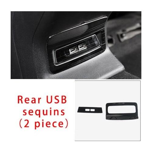 For Skoda KAROQ ABS chrome black Upper air outlet panel 1pc