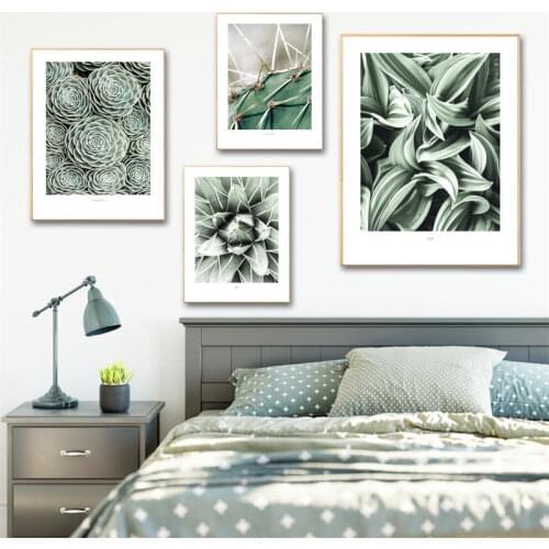 Home Decor Nordic Canvas Painting Living Room Wall Art Print Plant Cactus Poster Fresh Nordic Modern Minimalist Backdrop Picture
