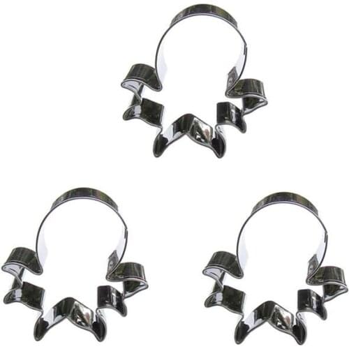 Small octopus shape 3 piece cookie cutting molds, baking tools, cake decorating soft candy tools