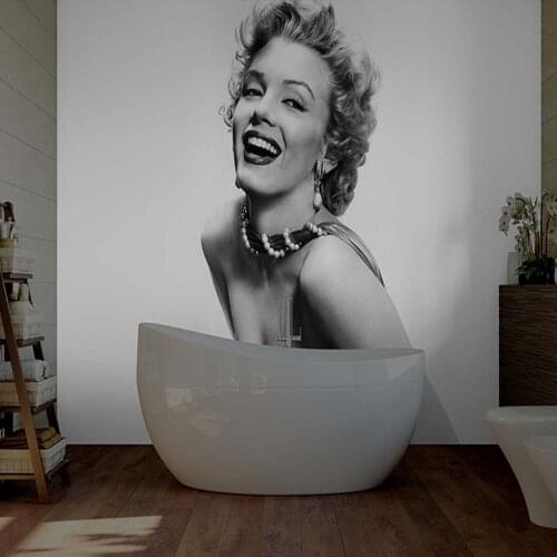 Marilyn Monroe Girl Wall Mural Photo Wallpapers Bedroom Vinyl Wall Paper Waterproof Wall Wallpaper Roll Papel De Parede 3D Sala