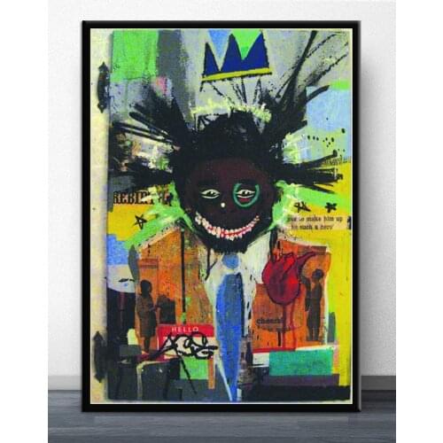 Canvas Painting Posters And Prints Jean Michel Street Graffiti Wall Pictures For Living Room Abstract Art Decorative Home Decor