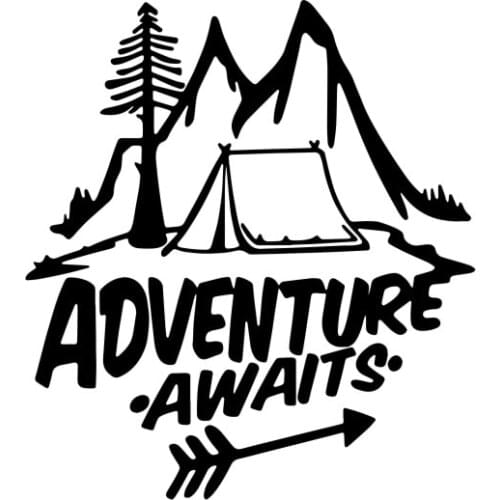 Creative camping SUV car sticker with vinyl decals for car windows mountain adventure car styling decoration sticker accessories