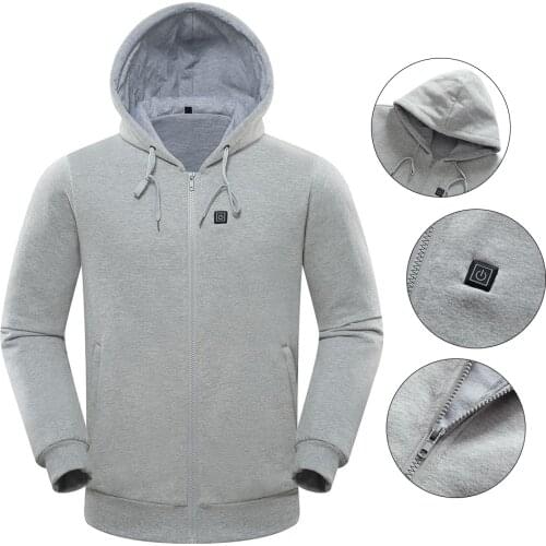 2020 Men Intelligent Thermostatic Heated Hoodie Temperature Controllable Fleece Hooded Sweatshirt Unisex Winter Wonderful