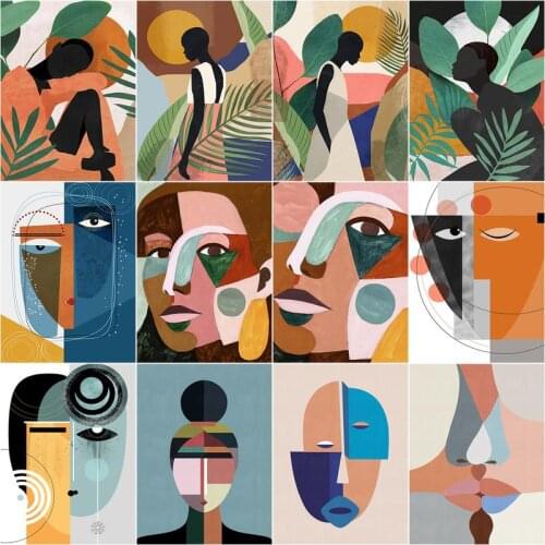 CHENISTORY Frame Painting By Numbers abstract portrait HandPainted Paintings Art Drawing On Canvas Gift DIYKits Home Decor