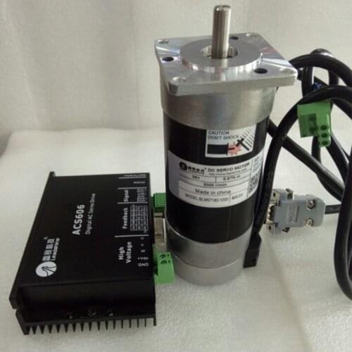 Set Sales Leadshine BLM57090 DC servo motor and ACS606 Servo Drive and encoder extension cable and RS232 tuning cable