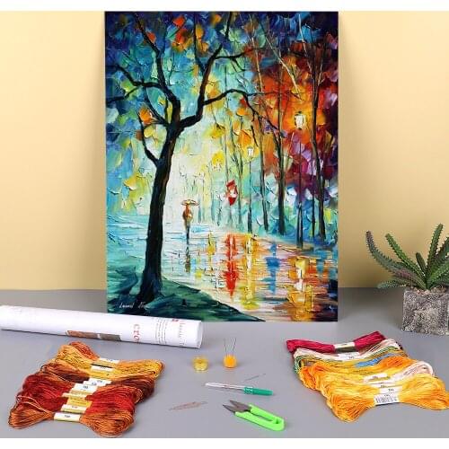 Clear Night Pre-Printed 11CT Cross-Stitch Full Kit DIY Embroidery DMC Threads Handiwork Handmade Hobby Knitting Magic Package