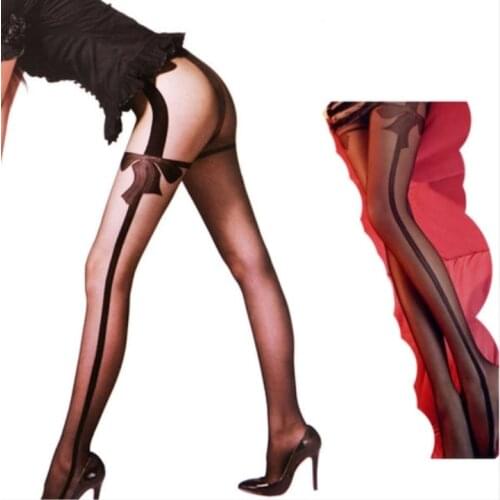 Sexy France Women Jacquard Pantyhose Fish Net Tie Stockings Ladies Fashion Tights