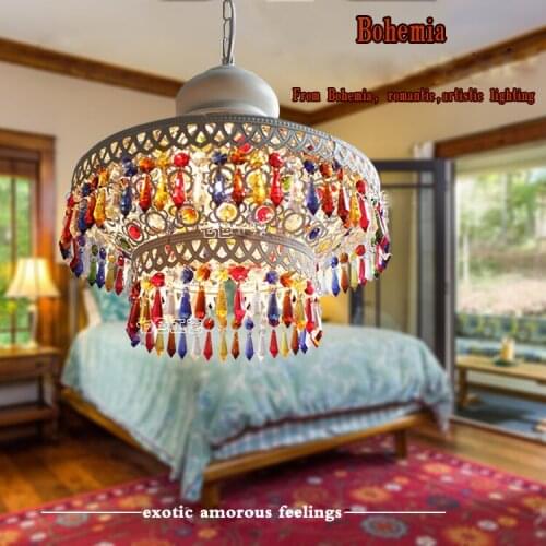 Bohemian Pendant Light Mediterranean Style Lighting South-East Asia Lamp Decoration Led E27 Dining Room Light