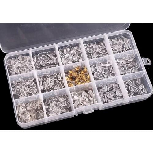 Transparent Screw Push On Nose Pads Kit One Box Soft PVC Eyeglass Repair Tool Glasses Accessories