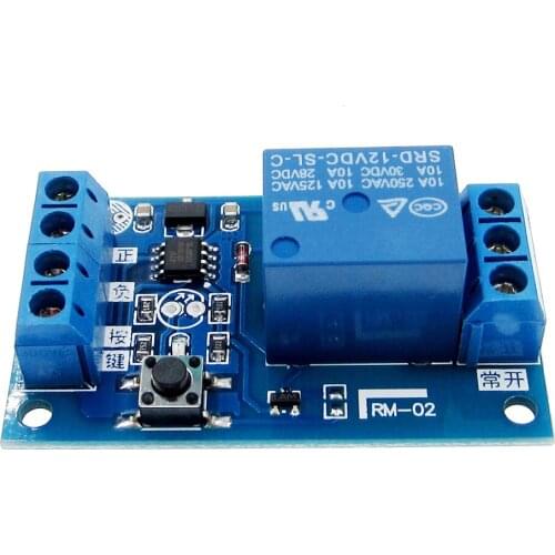 5V 12V Single Bond Button Bistable Relay Module Modified Car Start and Stop Self-Locking Switch One Key