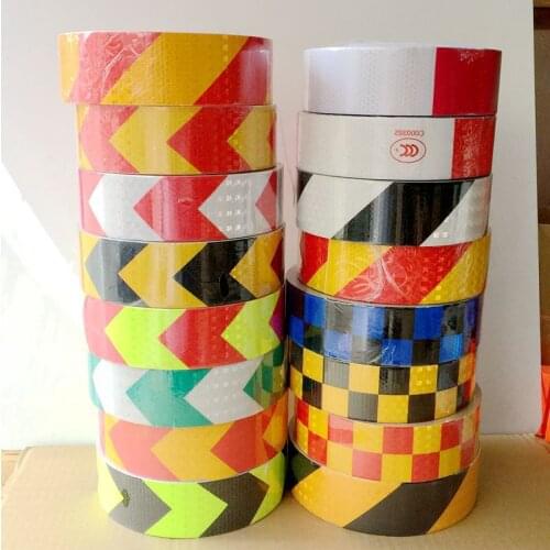 5cm*45m Truck Annual Inspection Honeycomb Lattice PVC Reflective Warning Safety Self-adhesive Tape