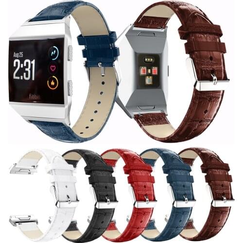 For Fitbit Ionic Leather Band Replacemen Leather Band Bracelet Watchband Strap for fitbit ionic Sport watch Watchbands wristband