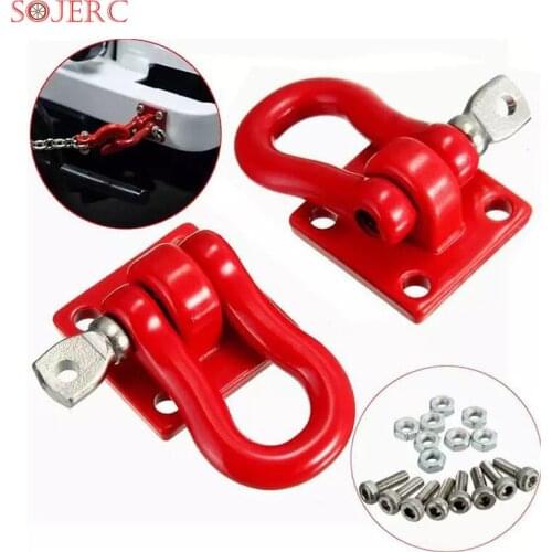 SOJERC 2PCS 1/10 Trailer Buckle/Hook for RC Car Truck Climber Crawler Simulation Climbing Car Trailer Tow Hook Buckle