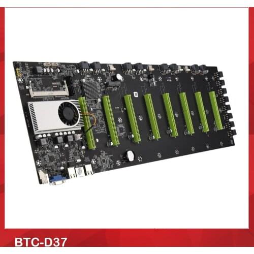 Mining motherboard For BTC-D37 HM63 DDR3 8 PCIe Perfect Test, Good Quality