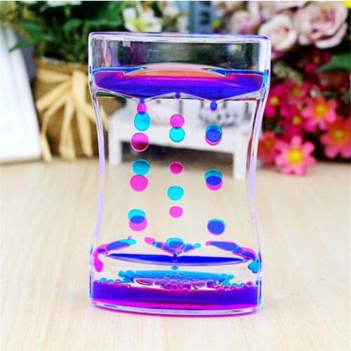 Water Motion Liquid Bubble Timer, Calming Sensory Fidget and Relaxation Desk Toy, Therapeutic Focus Game