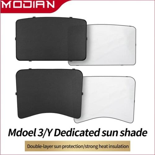Tesla 19/20/21Model 3/Y front/rear sunroof sunshade, car panoramic sunroof mesh heat shield upgrade roof sunscreen windshield