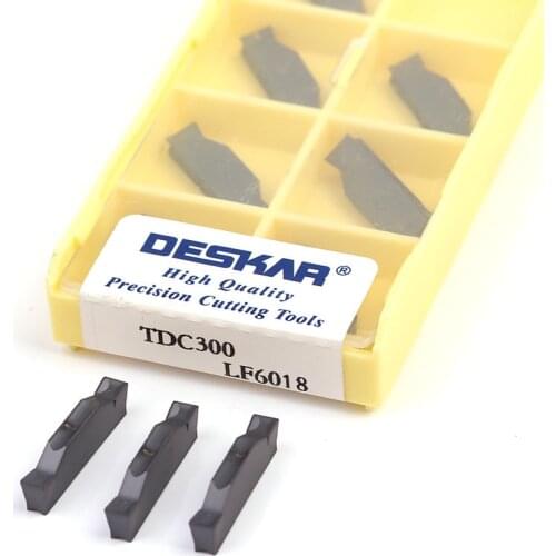 DESKAR%100 TDC200 TDC300 TDC400 LF6018 2.0mm 3.0mm 4.0mm carbide insert slotting insert for CNC lathe slotting insert