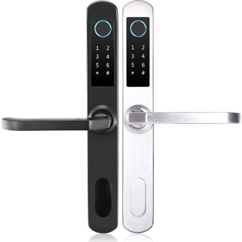 Tuya Smart Lock Double-sided Waterproof Broken Bridge Aluminum Fingerprint Lock Courtyard Anti-theft Electronic Password Lock
