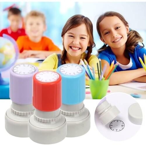 1PC Multiple Style Plastic Clock Stamp Teaching Tools for Kids Learning on Watch Student Teaching Tools Seal School Supplies